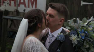 Alys and Daniel's Wedding Day bride and groom kissing